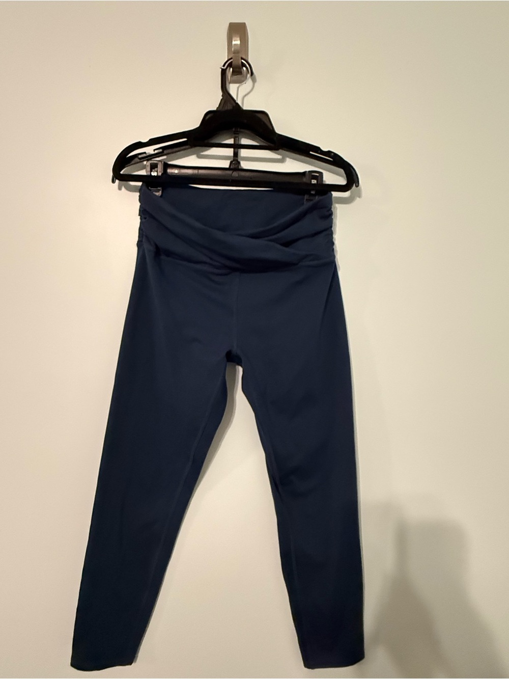 Zohba cross waisted leggings teal blue size large